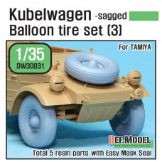Kübelwagen Balloon Tire set (3) -Sagged 1/35