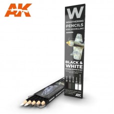 Weathering Pencil Set Black & White: Shading & Effects