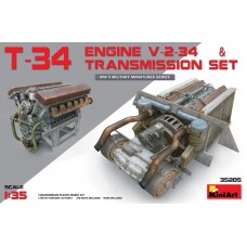 T-34 Engine V-2-34 & Transmission Set 1/35