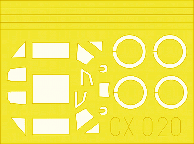 Bf 109E-3 1/72 Masking sheet for Tamiya kit