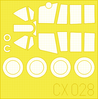 P-40N 1/72 Masking sheet for Hasegawa kit