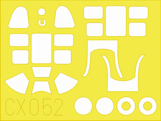 P-51B/C 1/72 Masking sheet for Academy kit