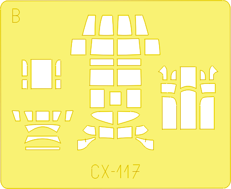 Lancaster B Mk. I/Mk. III 1/72 Masking sheet for Hasegawa kit