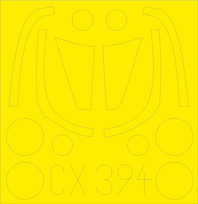 F-16CJ Block 50 1/72 Masking sheet for Tamiya kit