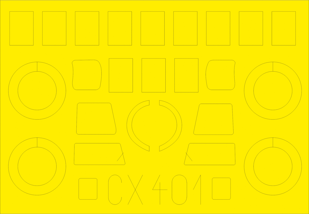 C-47 1/72 Masking sheet for Airfix kit