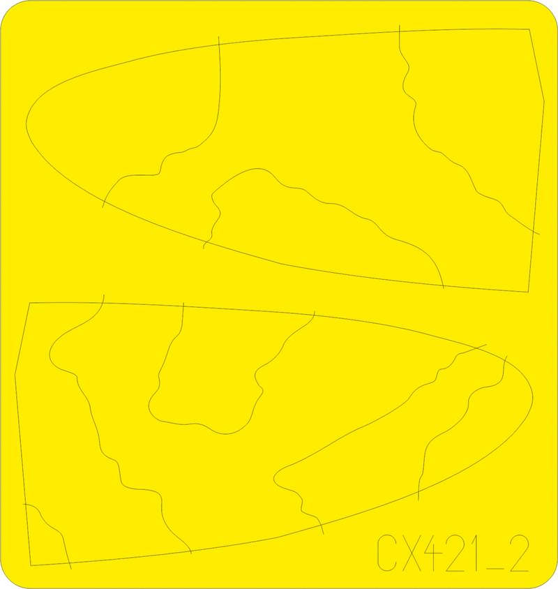Spitfire camo scheme A 1/72 Masking sheet