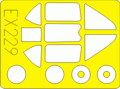 MiG-3 1/48 Masking sheet for Trumpeter kit