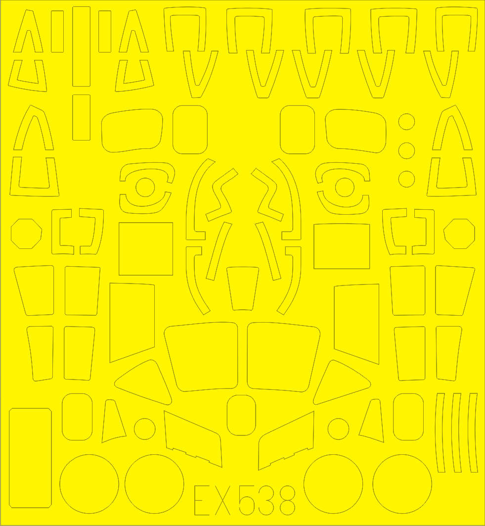 Ventura Mk.II 1/48 Masking sheet for Revell kit