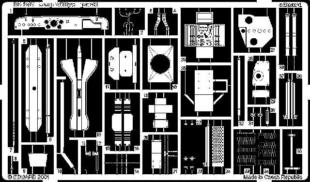 Jeep Willys 1/35 Photo-etch for Tamiya kit