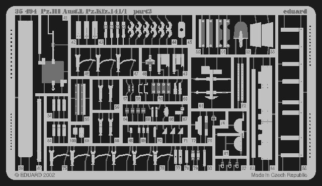 Pz.III Ausf.L 1/35 Photo-etch for Tamiya kit