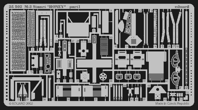 T-62 1/35 Photo-etch for Tamiya kit