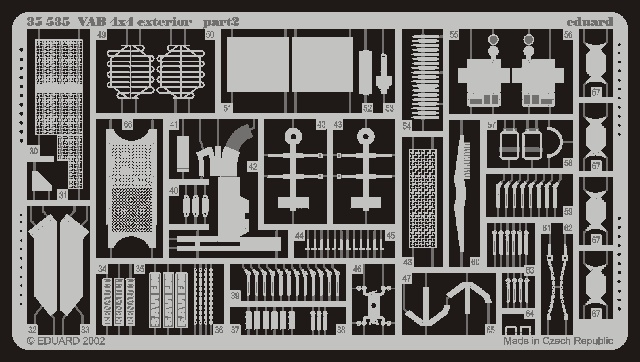 VAB 4x4 exterior 1/35 Photo-etch for Heller kit VAB 4x4 exterior 1/35 Photo-etch for Heller kit