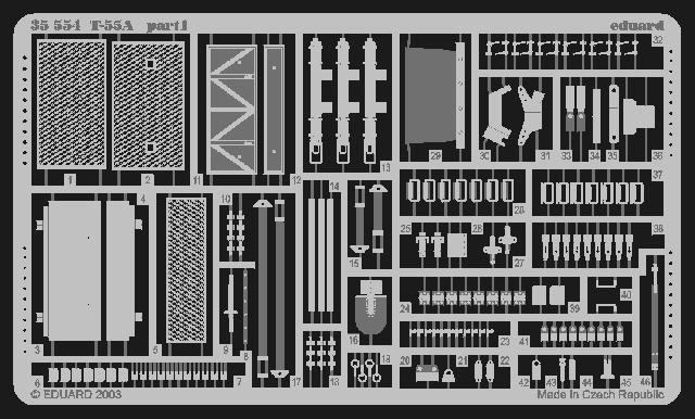T-55A 1/35 Photo-etch for Tamiya kit