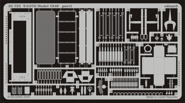 T-34/76 Model 1940 1/35 Photo-etch for Dragon kit