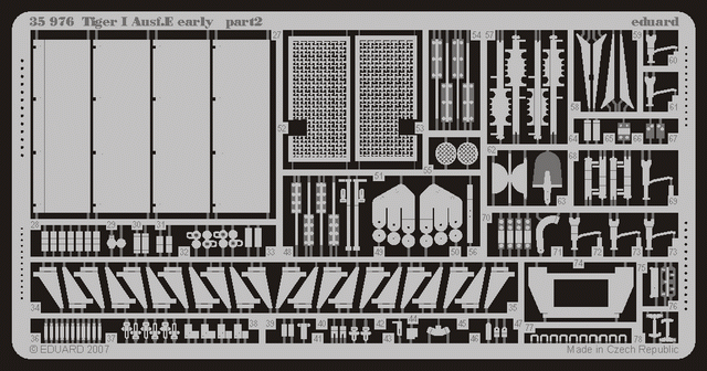 Tiger I Ausf E early 1/35 Photo-etch for Tamiya kit