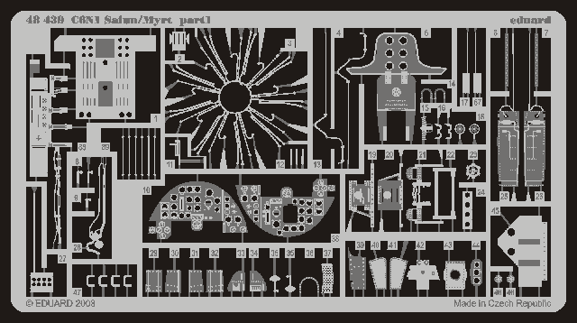 C6N1 Saiun/Myrt 1/48 Photo-etch for Hasegawa kit
