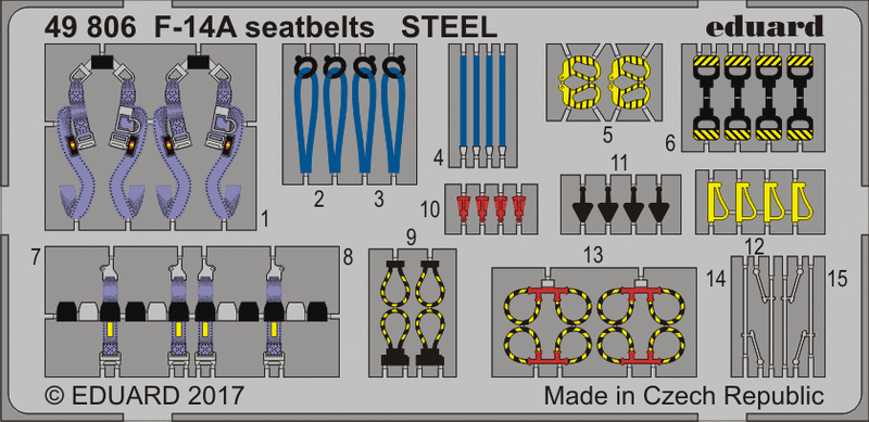 F-14A seatbelts STEEL for Tamiya kit F-14A seatbelts STEEL for Tamiya kit