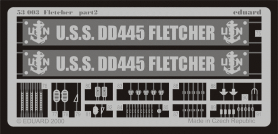 Fletcher 1/350 photo-etch for Tamiya kit