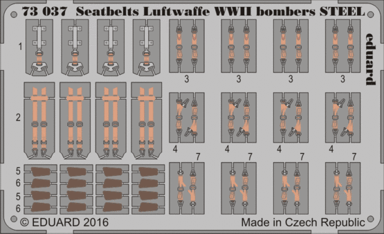 Seatbelts Luftwaffe WWII bombers STEEL 1/72 Seatbelts Luftwaffe WWII bombers STEEL 1/72