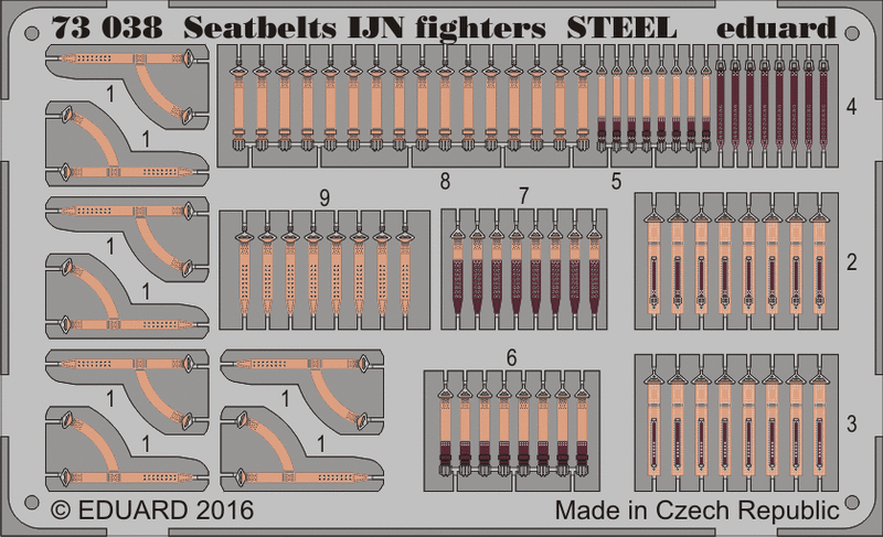 Seatbelts IJN WWII fighters STEEL 1/72 Seatbelts IJN WWII fighters STEEL 1/72
