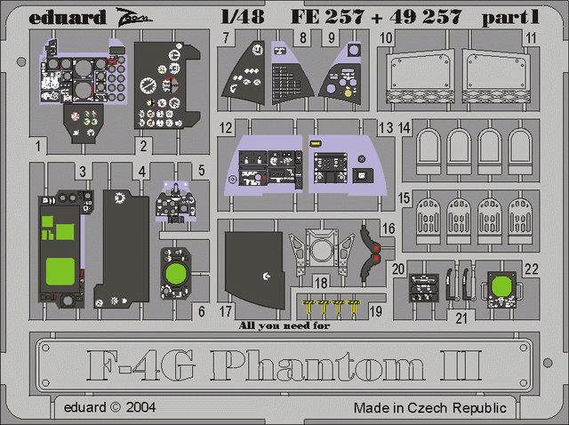 F-4G 1/48 Photo-etch for Hasegawa kit