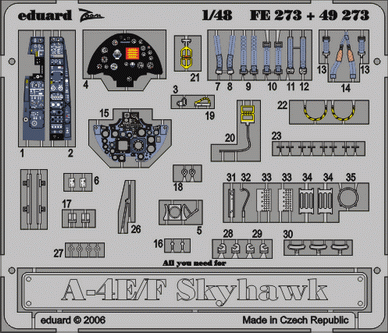 A-4E/F Skyhawk 1/48 Photo-etch for Hasegawa kit