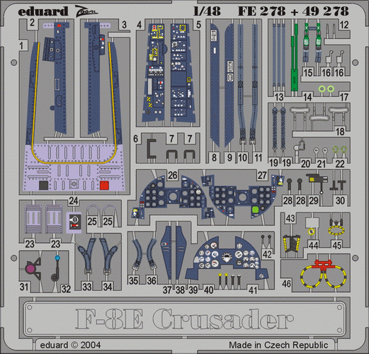 F-8E 1/48 Photo-etch for Hasegawa kit