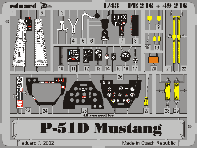 P-51D 1/48 Photo-etch for Tamiya kit
