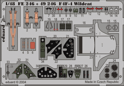 F4F-4 1/48 Photo-etch for Tamiya kit