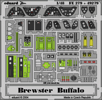 Brewster Buffalo 1/48 Photo-etch for Tamiya kit Brewster Buffalo 1/48 Photo-etch for Tamiya kit
