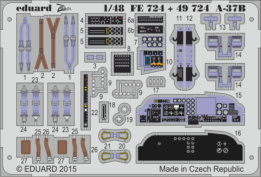 A-37B 1/48 Photo-etch for Trumpeter kit