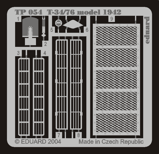 T-34/76 Model 1942 1/35 Photo-etch for Tamiya kit