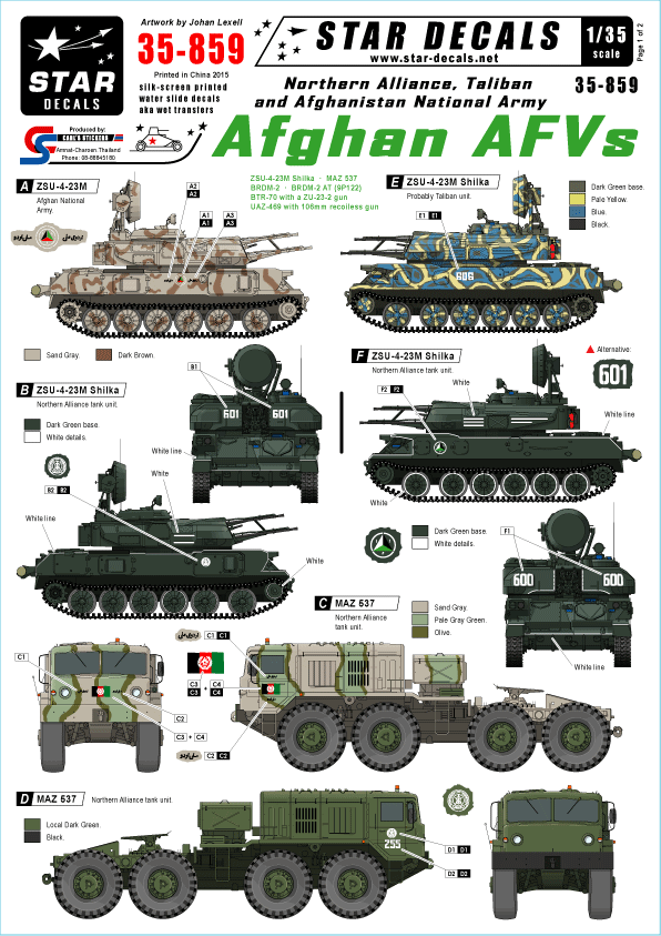 Star Decals 35-859 Afghan AFVs 1/35