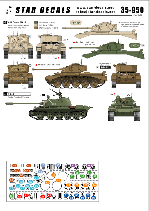 Star Decals 35-950 Modern African Wars #1 1/35